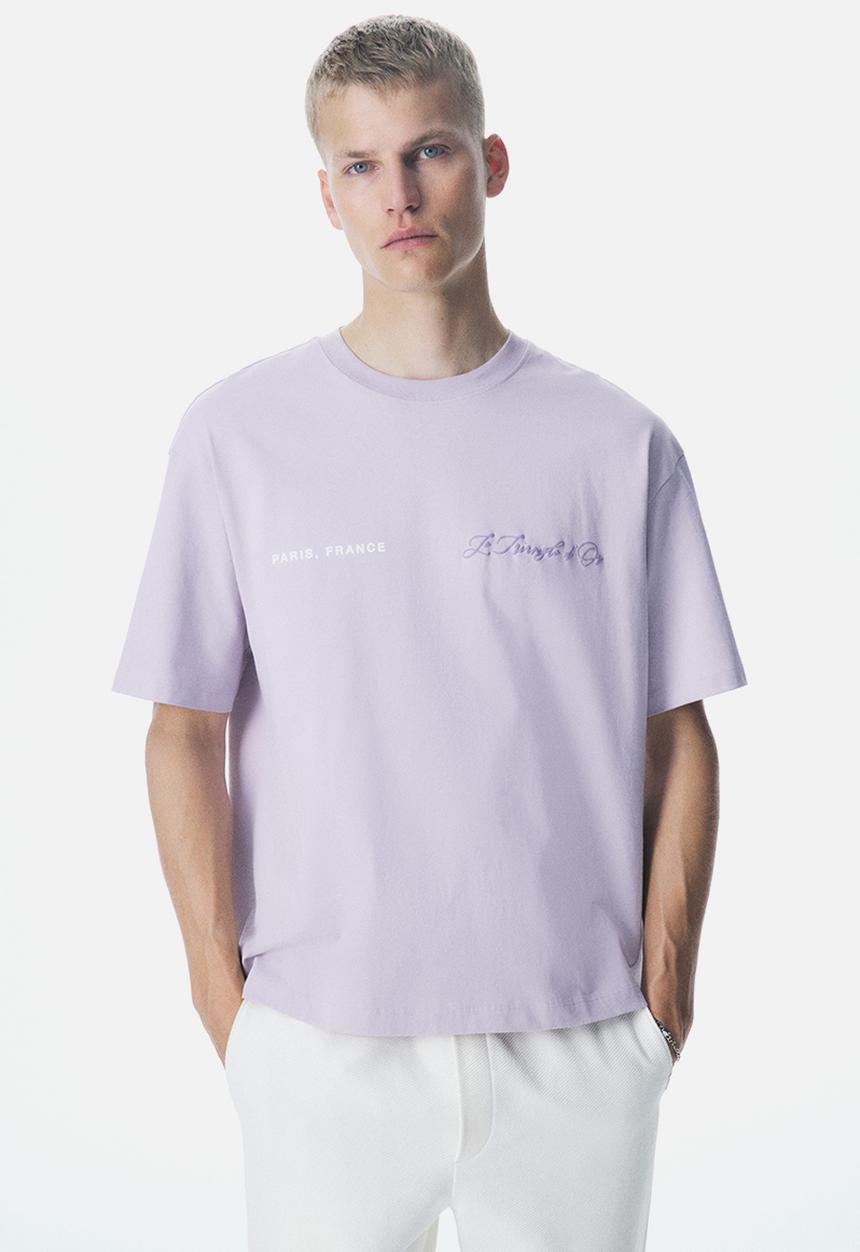 H&M - Loose fit printed T-shirt - pink le triangle d'or