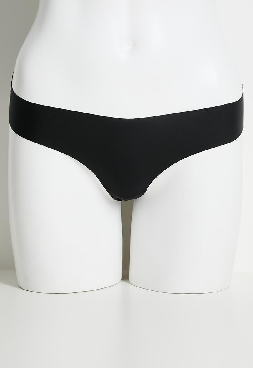 Cotton On - The Invisible G String Brief 3 Pack - Black/Black/Taylor Leopard