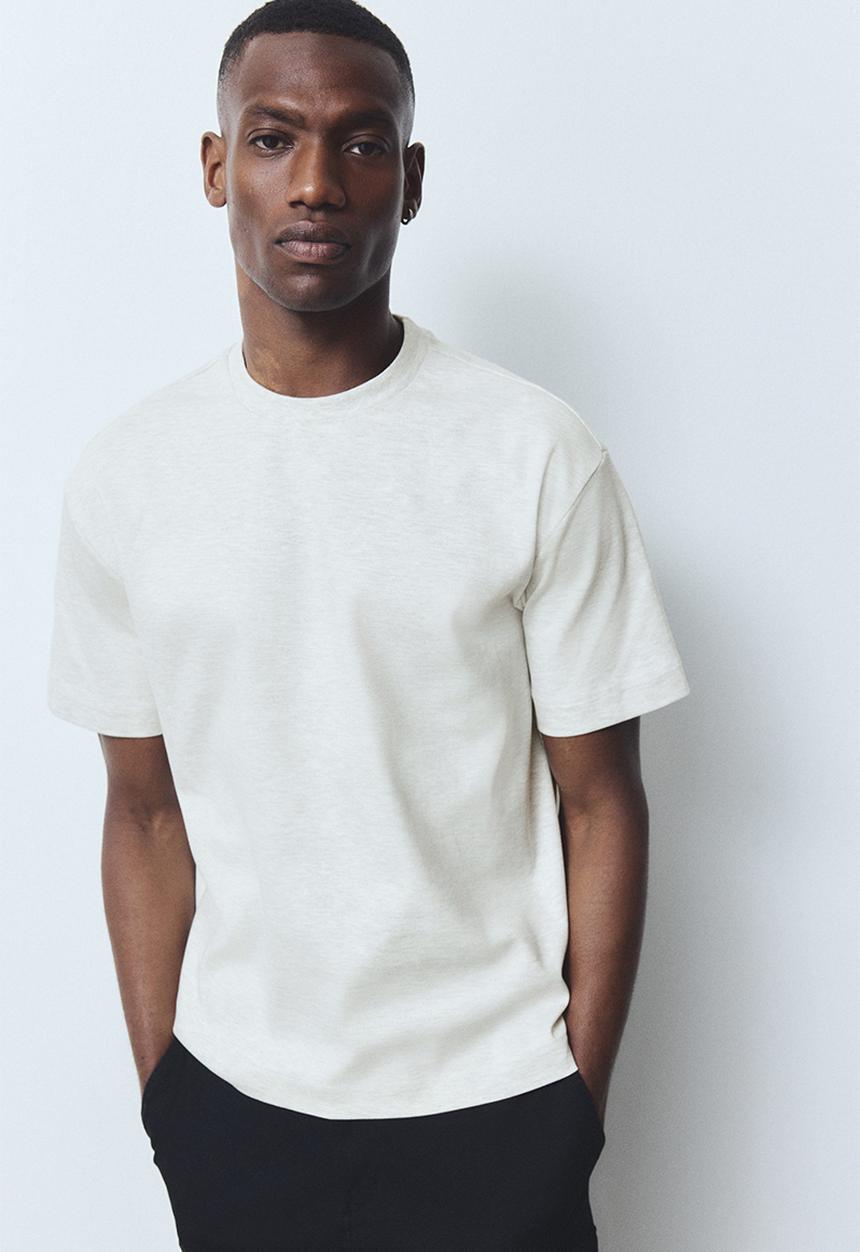 H&M - Loose fit T-shirt - light grey marl