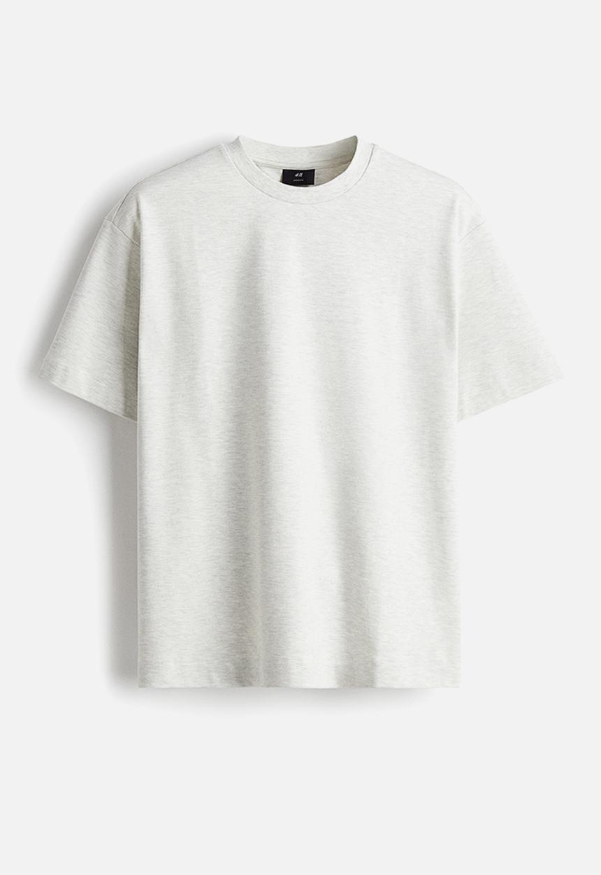 H&M - Loose fit T-shirt - light grey marl