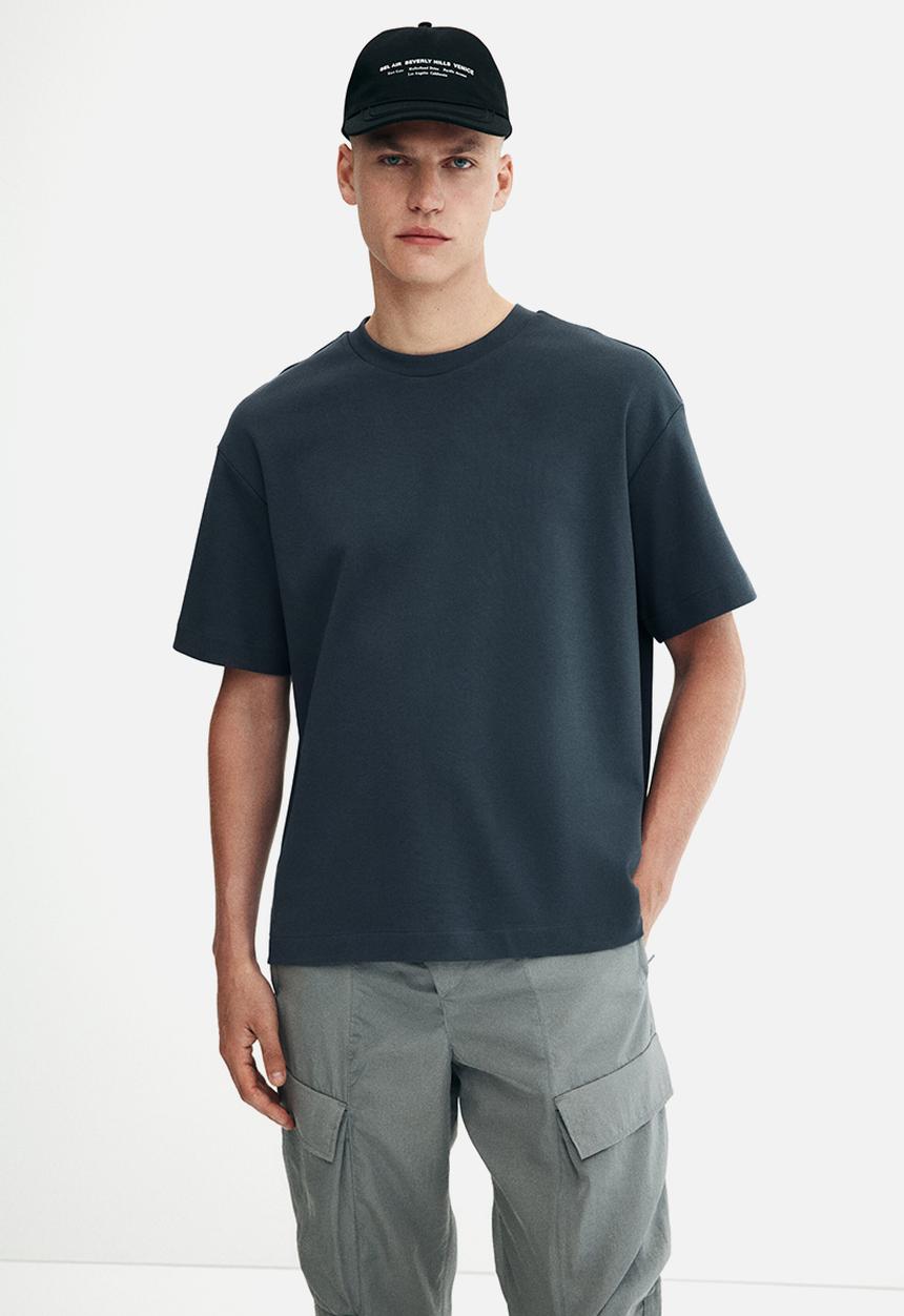 H&M - Loose fit T-shirt - dark blue