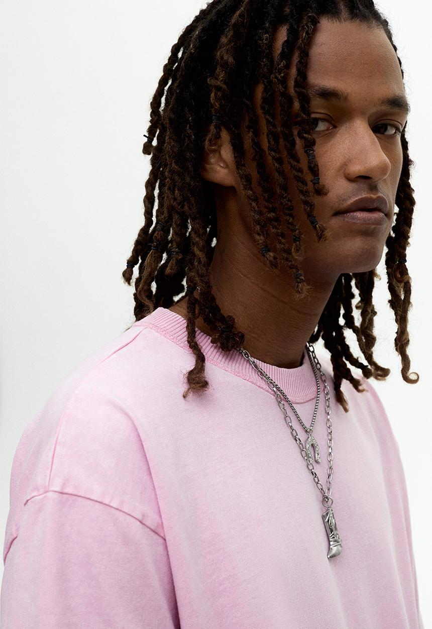 H&M - Loose fit printed T-shirt - pink sfca