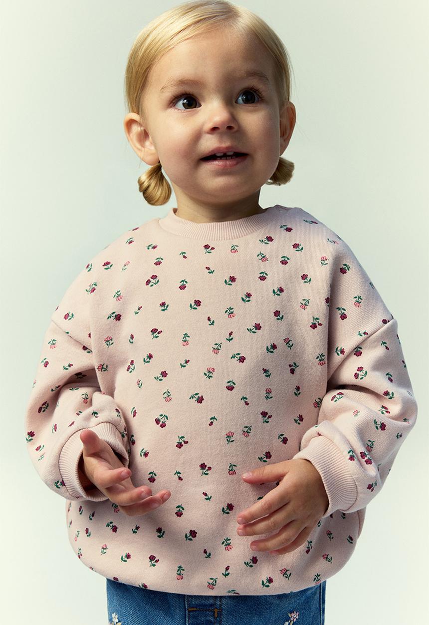 H&M - Printed sweatshirt - light pink/floral 
