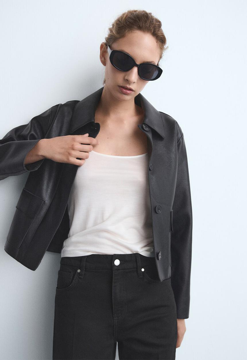 MANGO - Jeans violeta - open gray