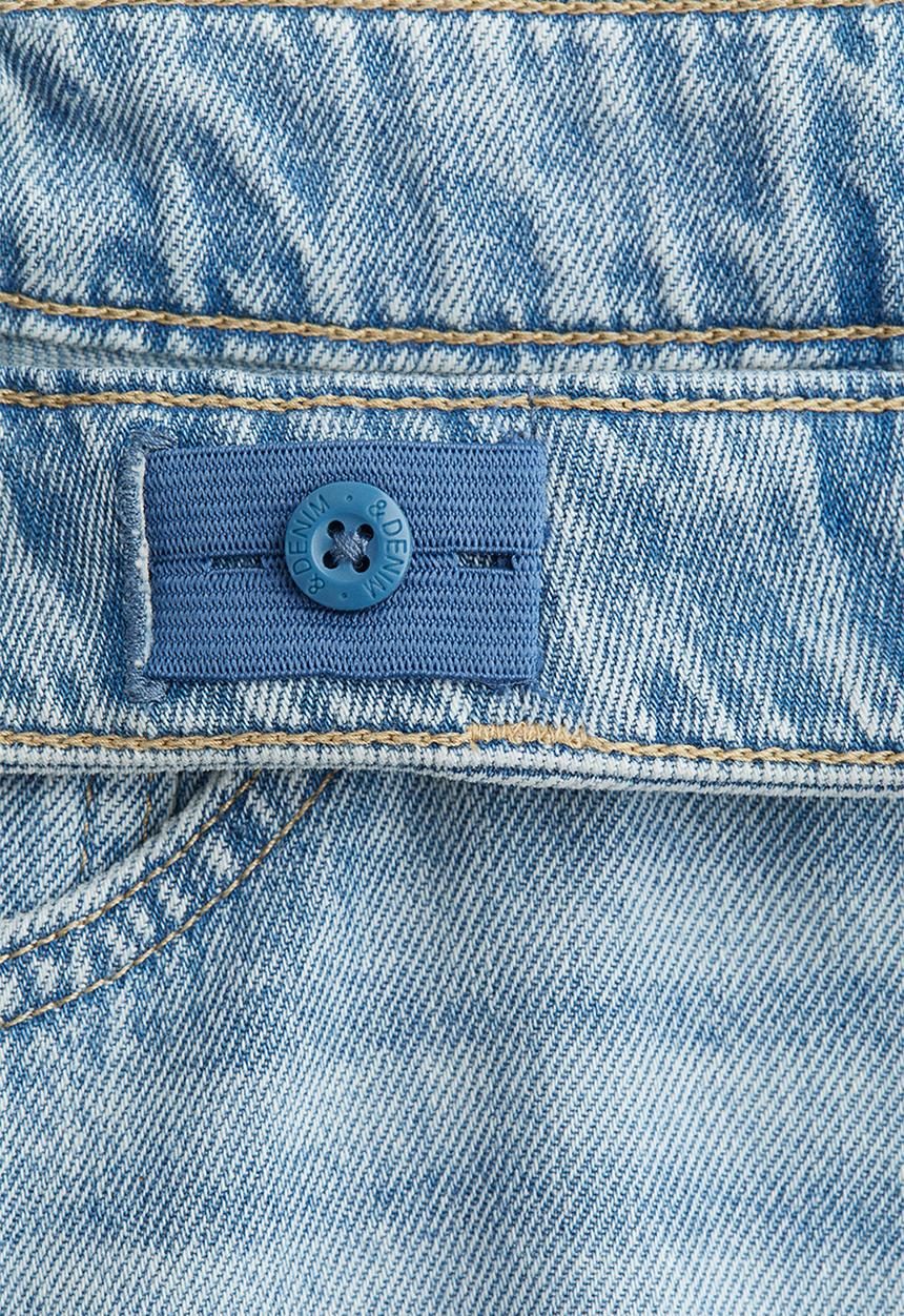 H&M - Baggy fit low jeans - denim blue/white