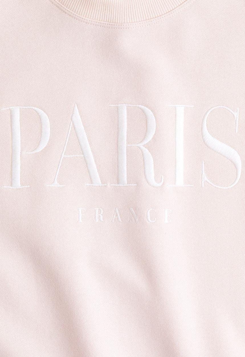 H&M - Printed sweatshirt - light pink paris