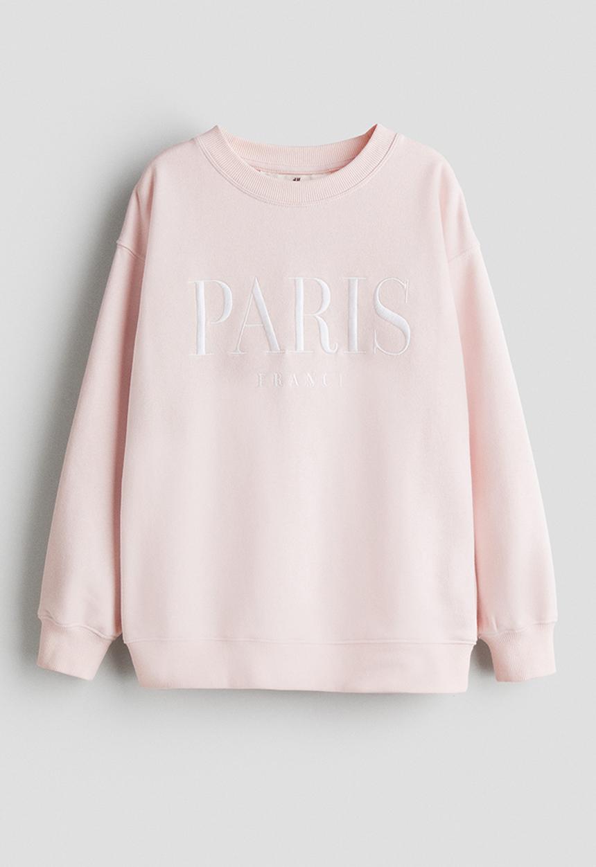 H&M - Printed sweatshirt - light pink paris