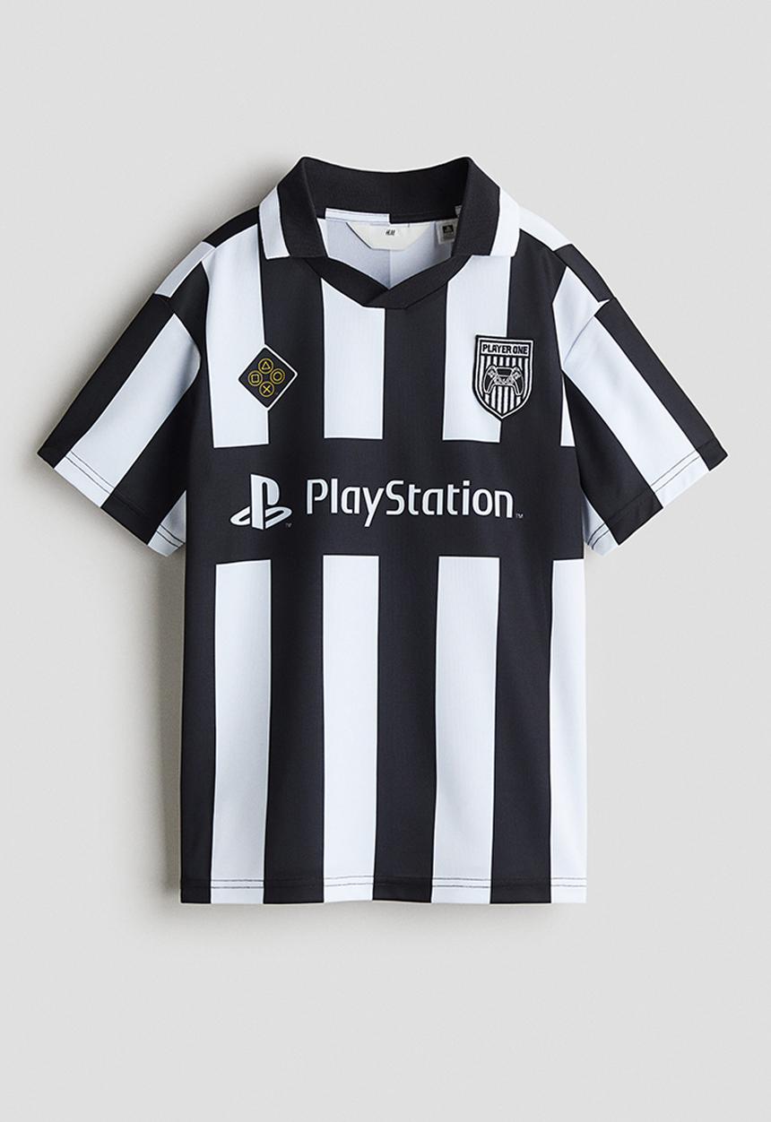 H&M - Collared football shirt - black playstation