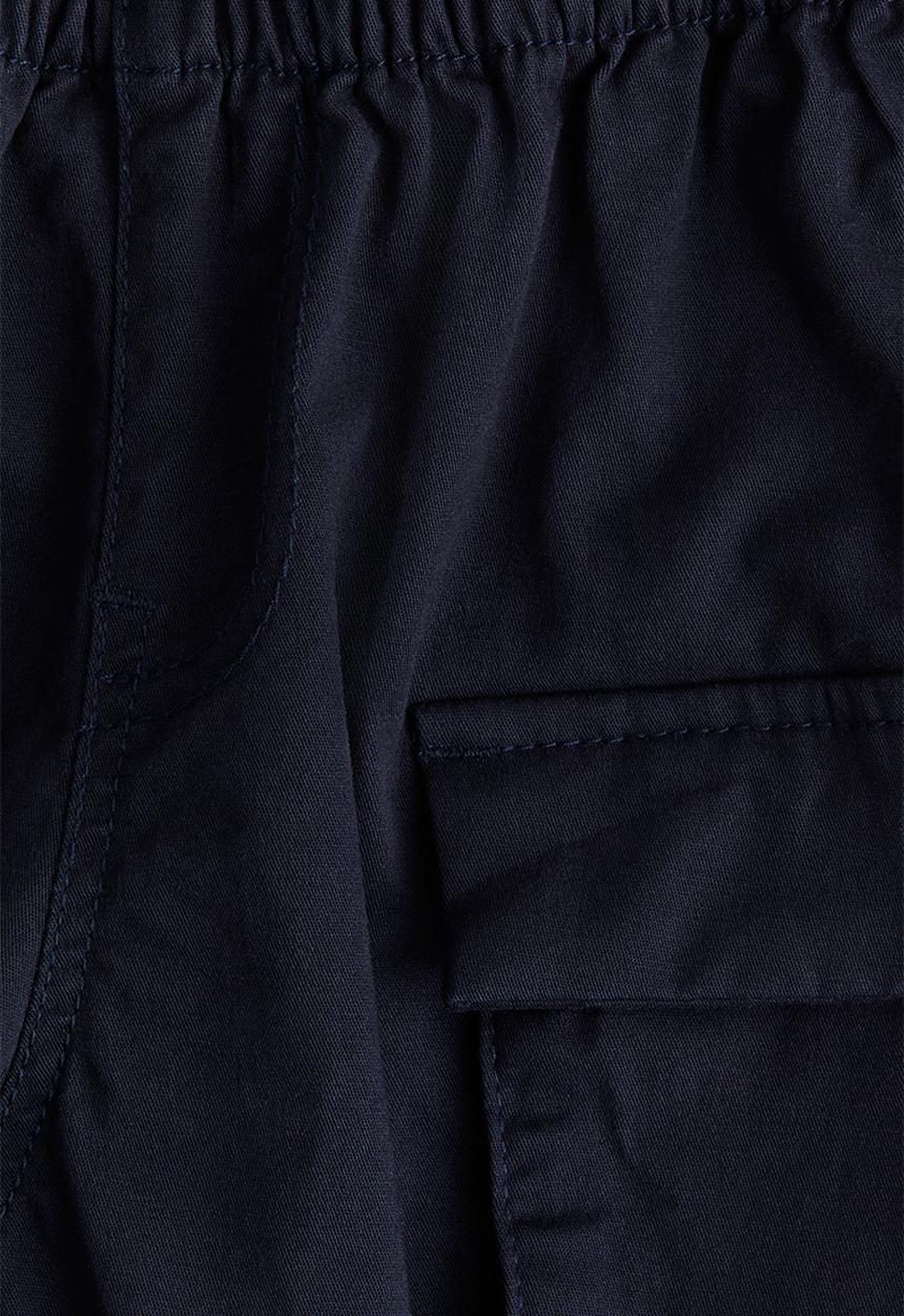 H&M - Cotton cargo trousers - navy blue 