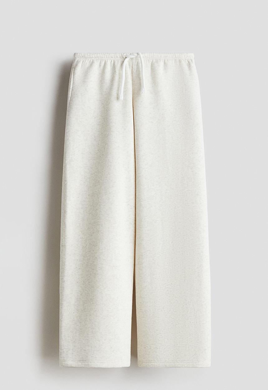 H&M - Brushed-inside joggers - light beige marl