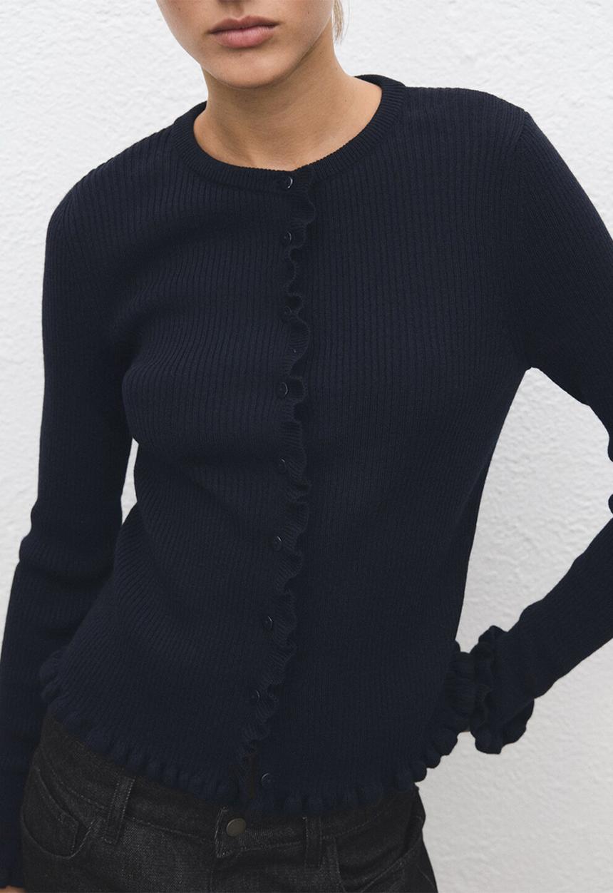 MANGO - Cardigan waves - navy