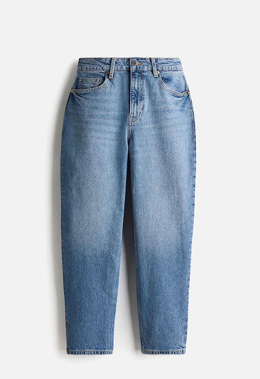 H&M - Mom slim fit high waist ankle jeans - denim blue