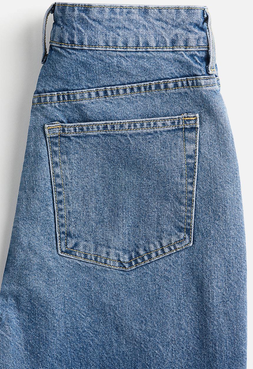 H&M - Mom slim fit high waist ankle jeans - denim blue