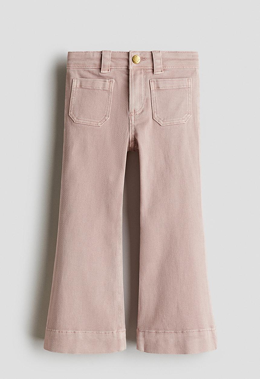 H&M - Flared leg jeans - light dusty pink