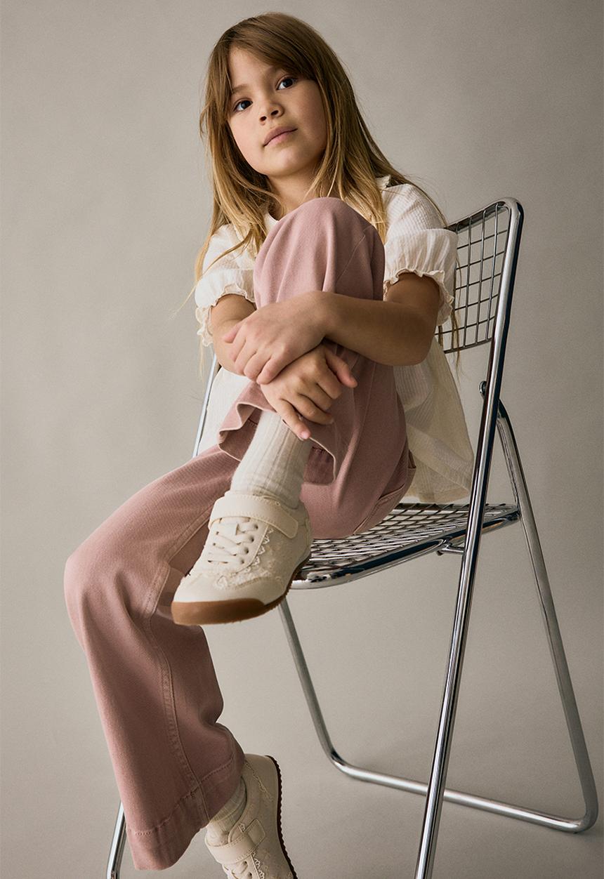 H&M - Flared leg jeans - light dusty pink