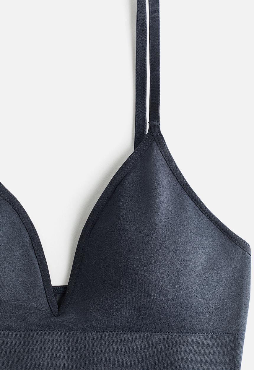 H&M - Seamless padded soft bra - dark blue