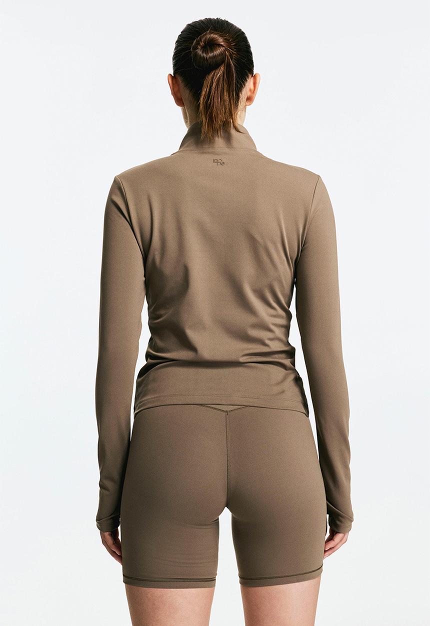 H&M - Zip-through sports jacket with softmove™ - dark beige