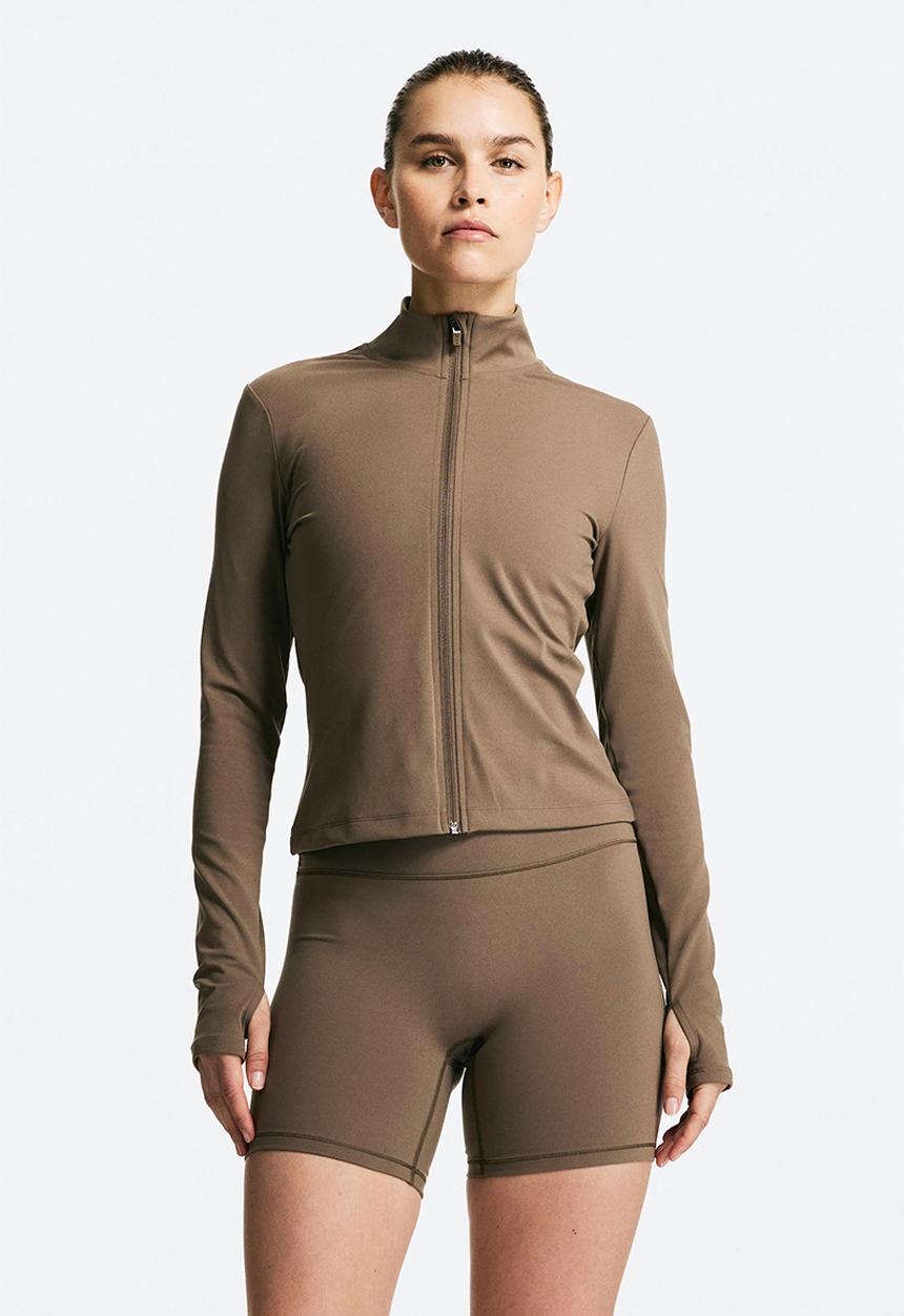 H&M - Zip-through sports jacket with softmove™ - dark beige