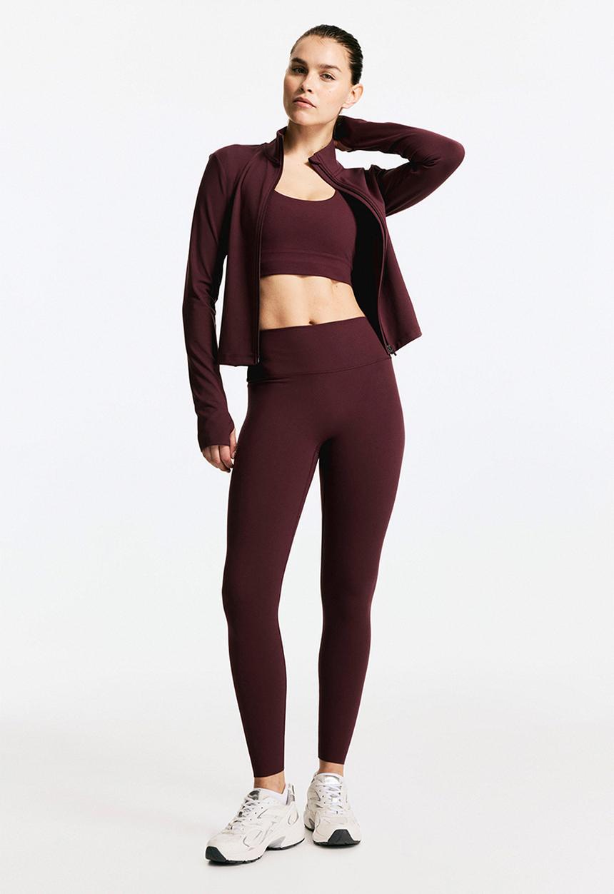 H&M - Zip-through sports jacket with softmove™ - light burgundy