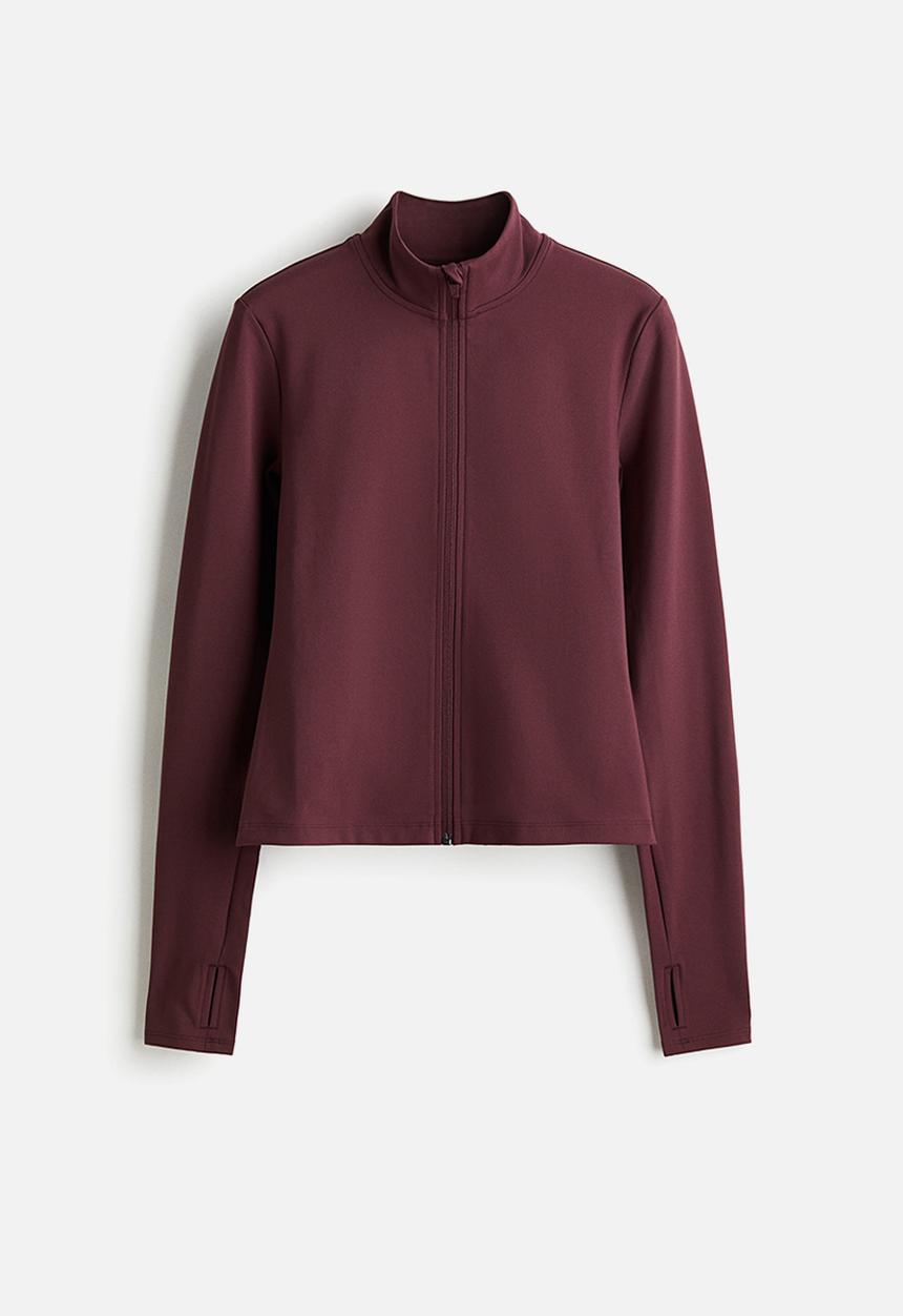 H&M - Zip-through sports jacket with softmove™ - light burgundy