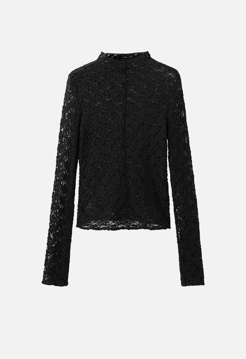 MANGO - Top xselena - black