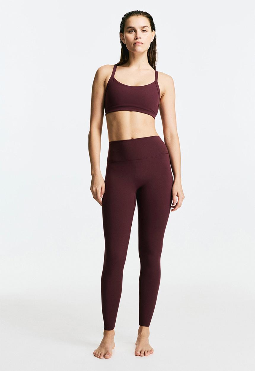 H&M - Medium support sports bra with softmove™ - light burgundy 