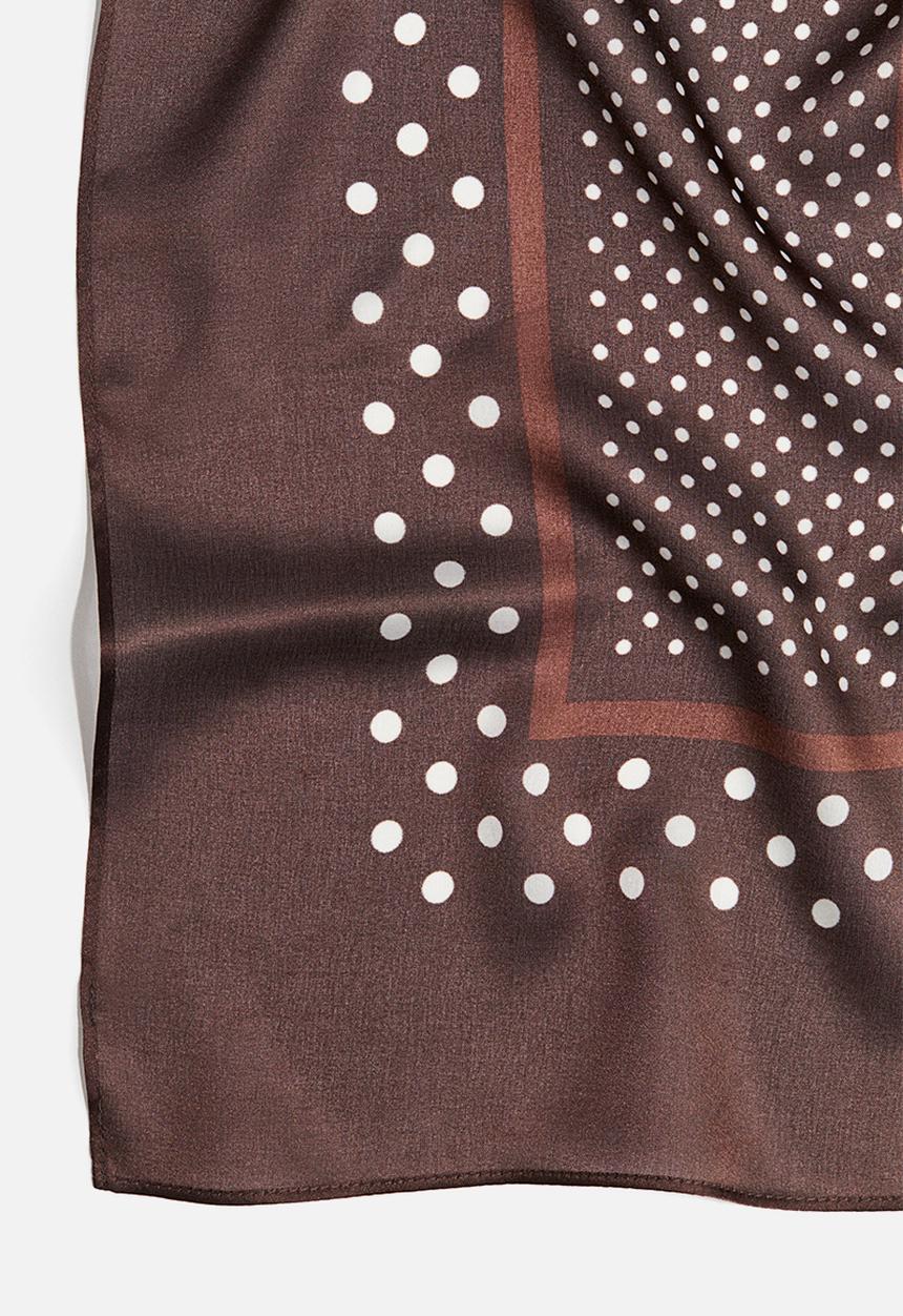 H&M - Patterned scarf - dark brown spotted