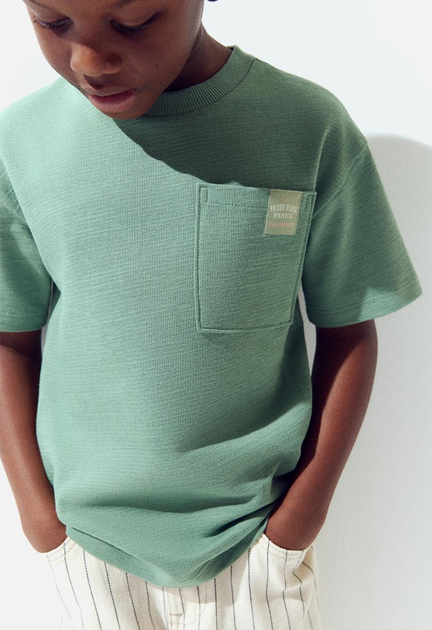 H&M - Jacquard-jersey cotton T-shirt - green
