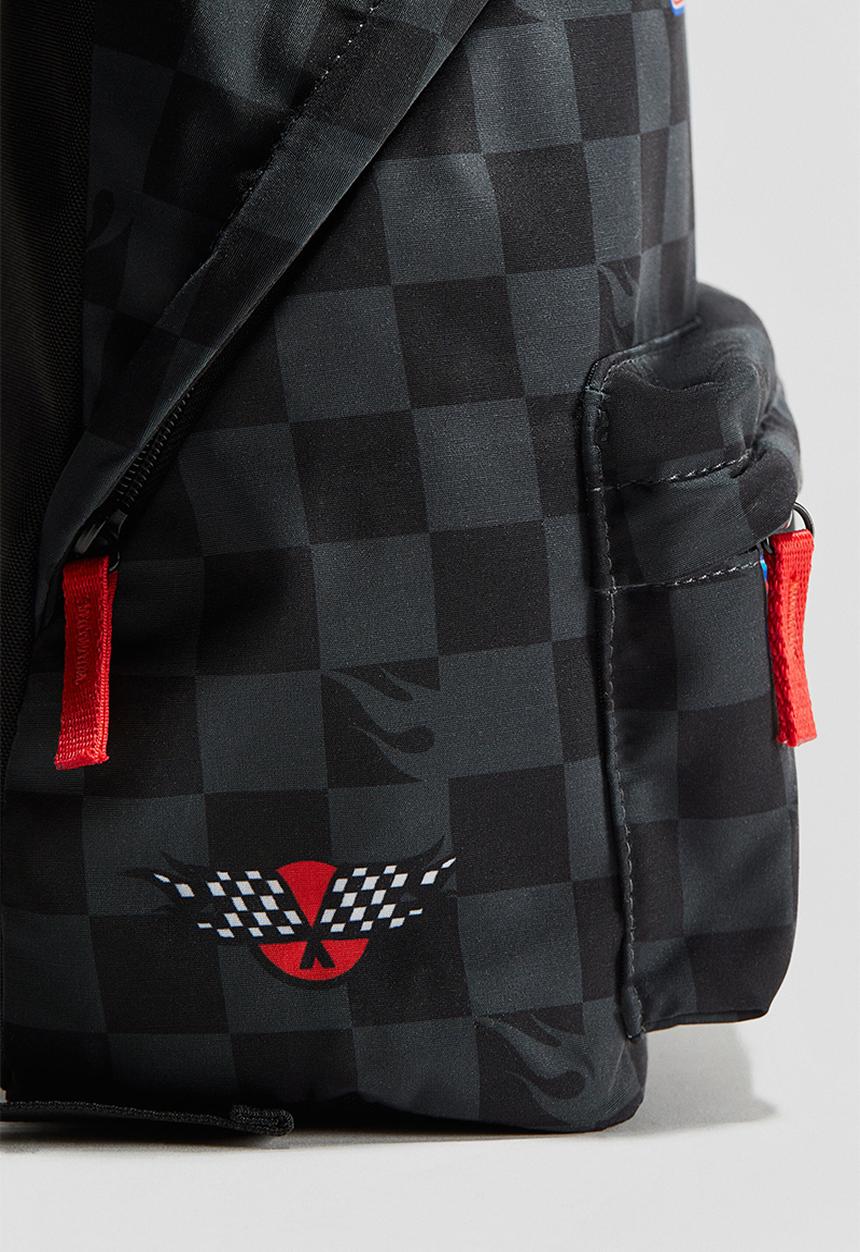 H&M - Printed backpack - black/hot wheels