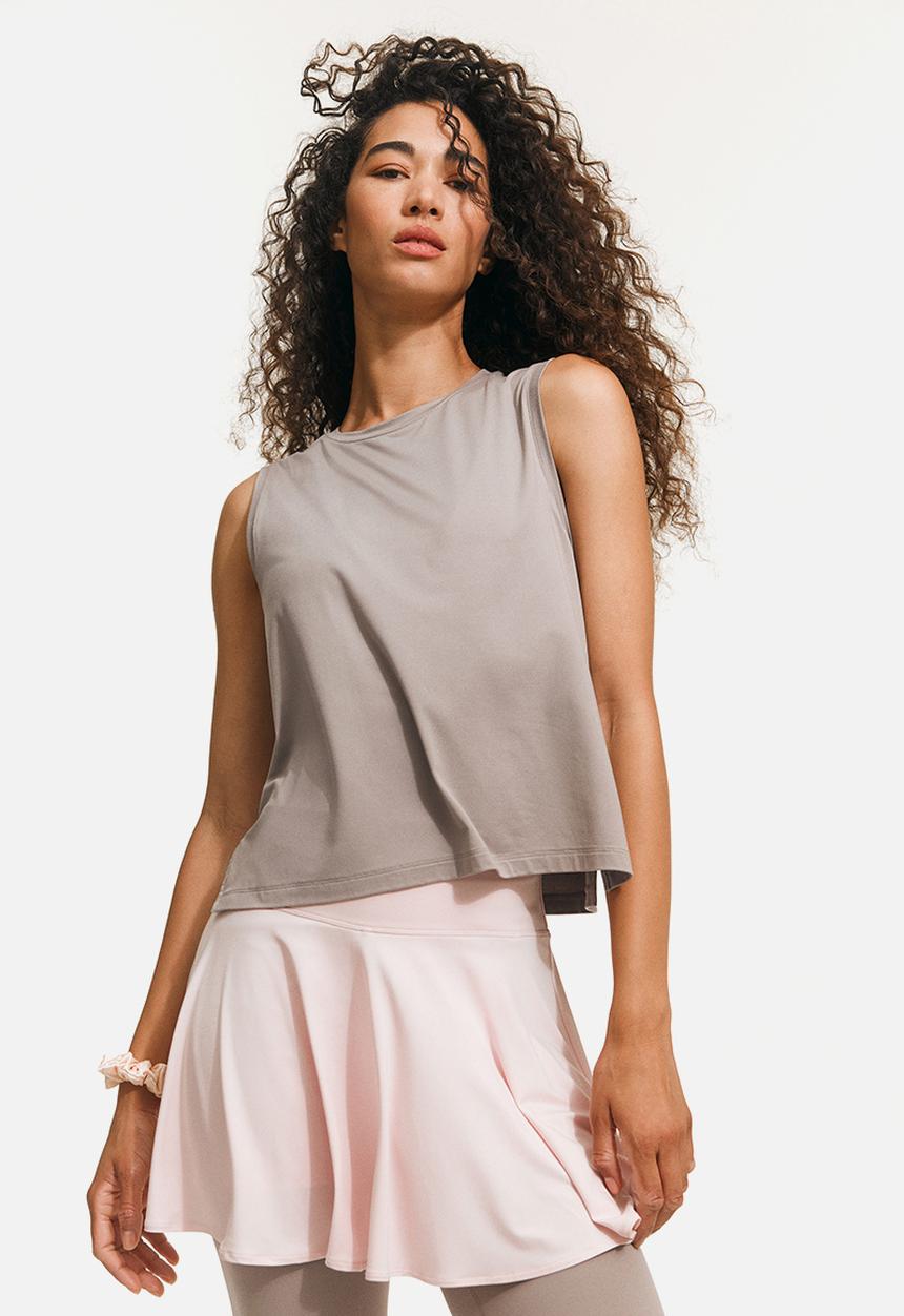 H&M - Boxy-style sports vest top with drymove™ - warm grey 