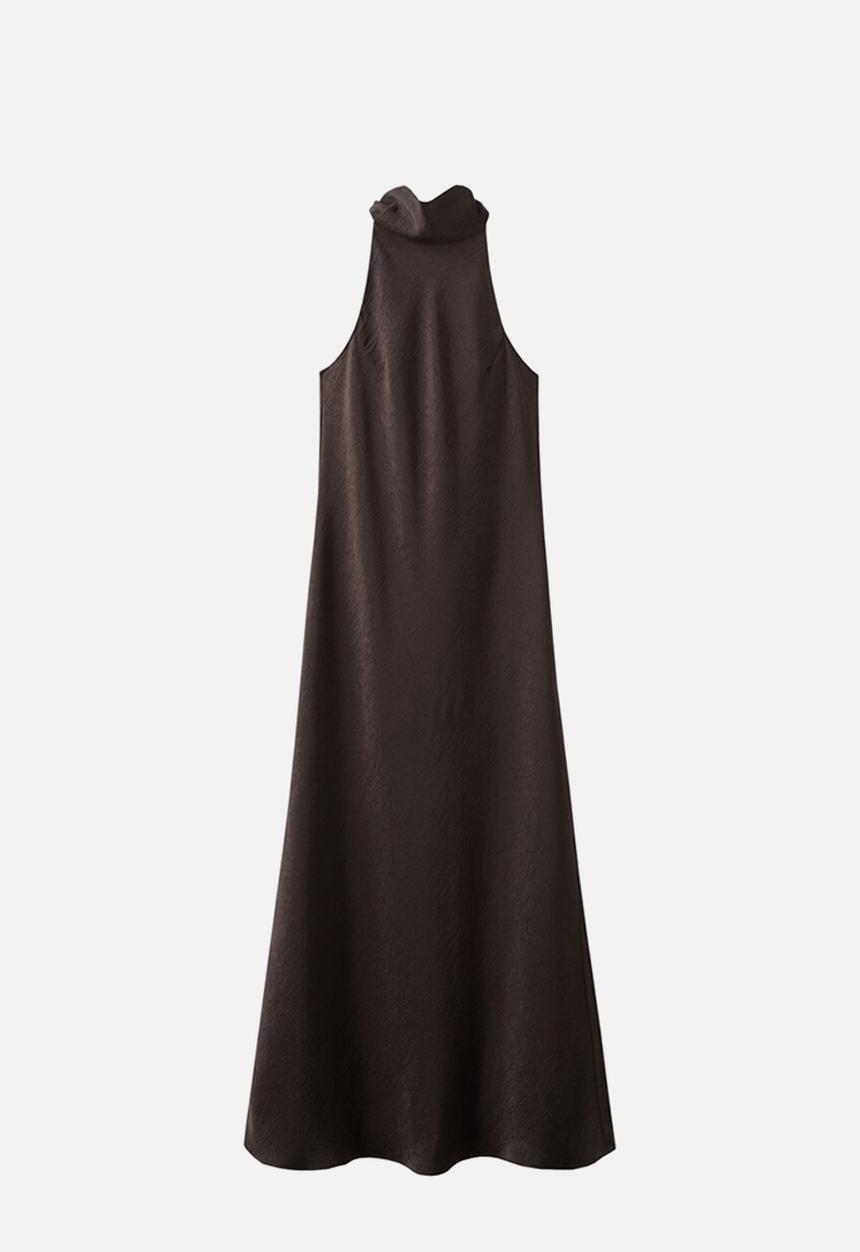 MANGO - Dress choco - dark brown