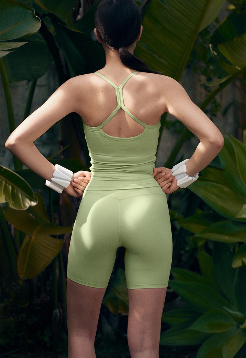 H&M - Integral-bra sports strappy top with softmove™ - light green