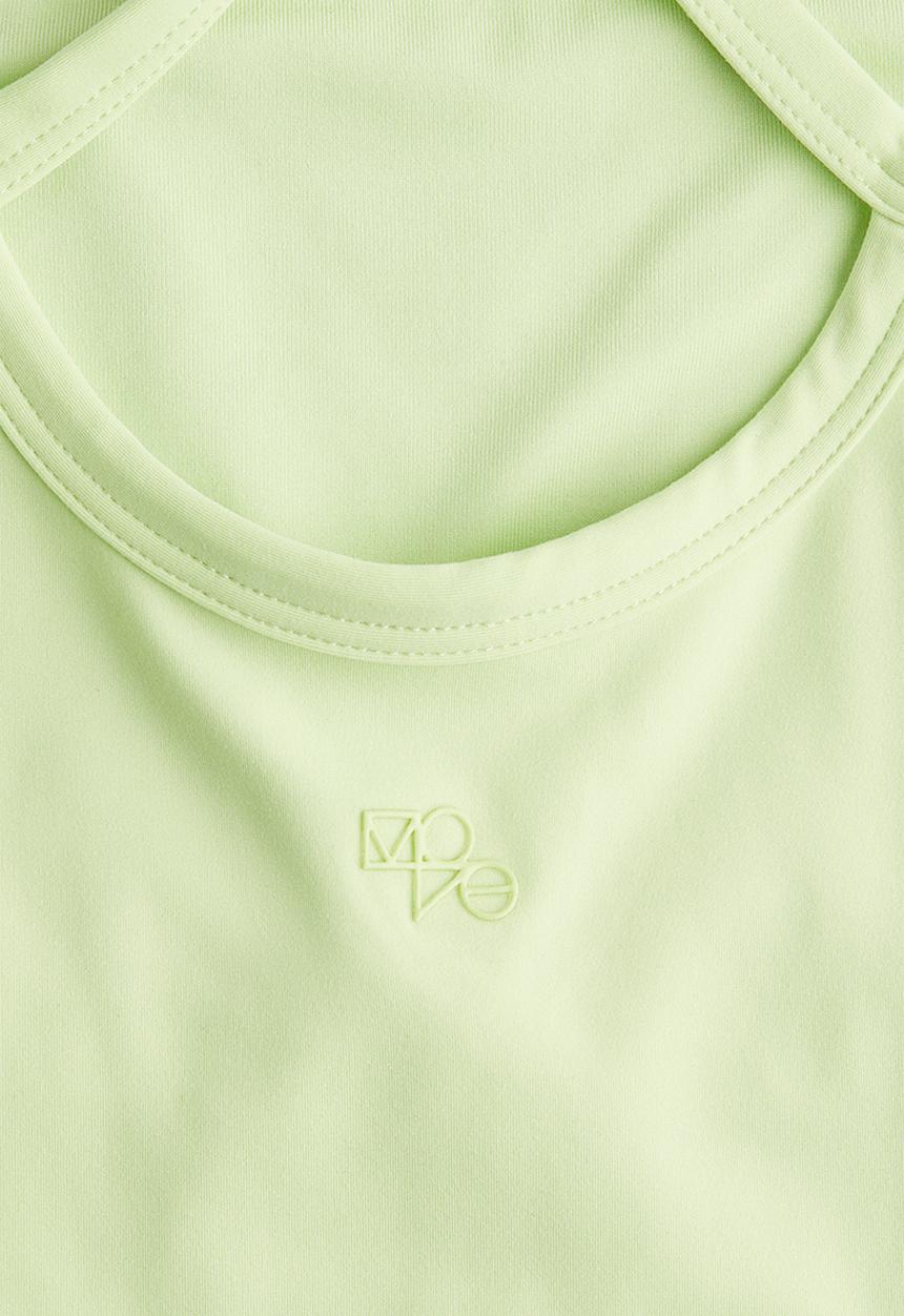 H&M - Integral-bra sports strappy top with softmove™ - light green