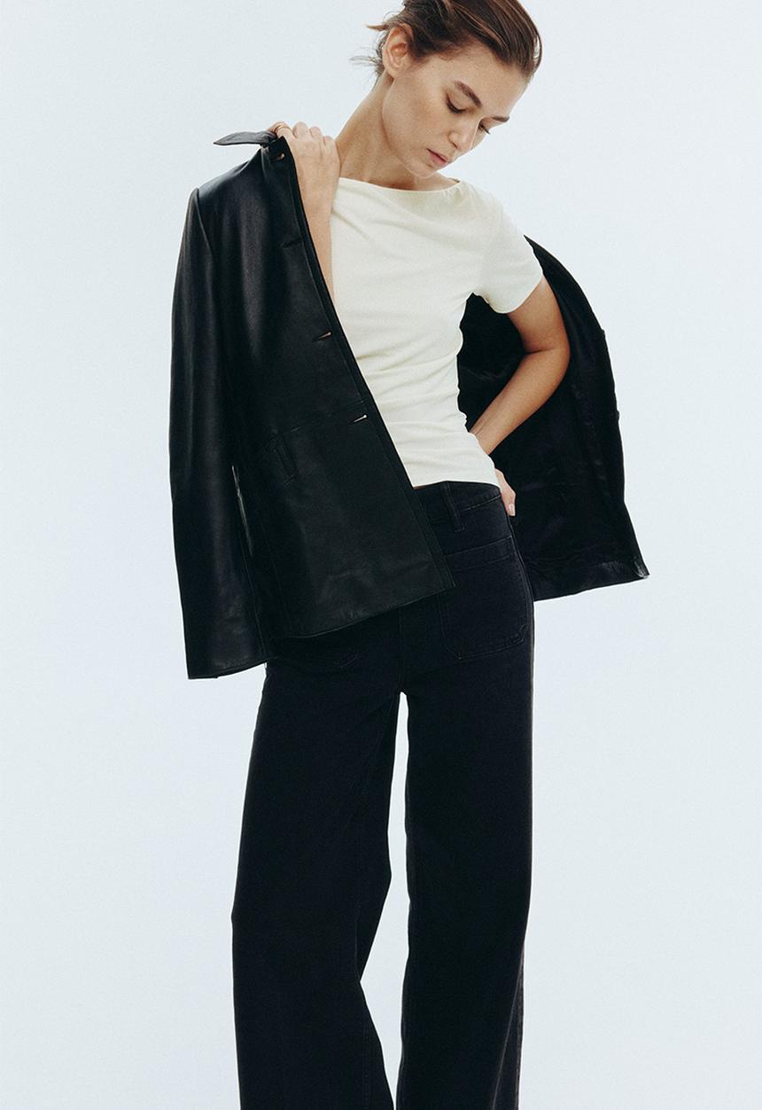 H&M - Ruched top - cream 