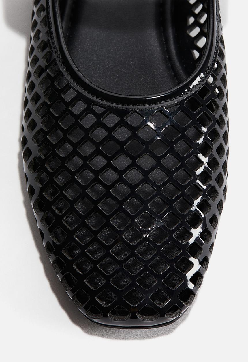 H&M - Perforated mary jane ballet pumps - black