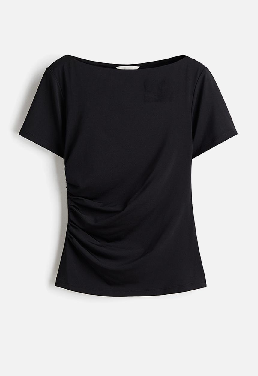 H&M - Ruched top - black