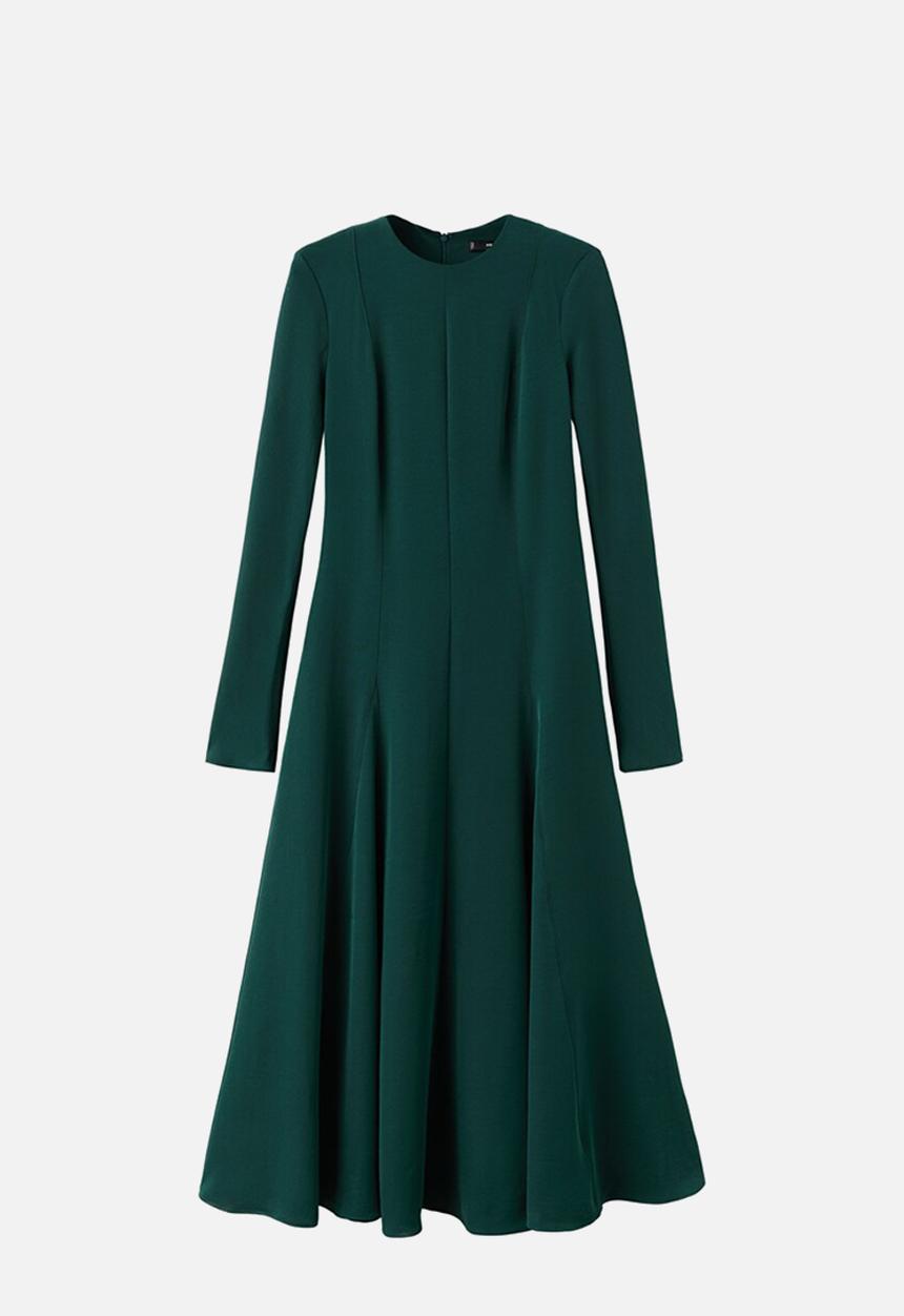 MANGO - Dress ruby - green