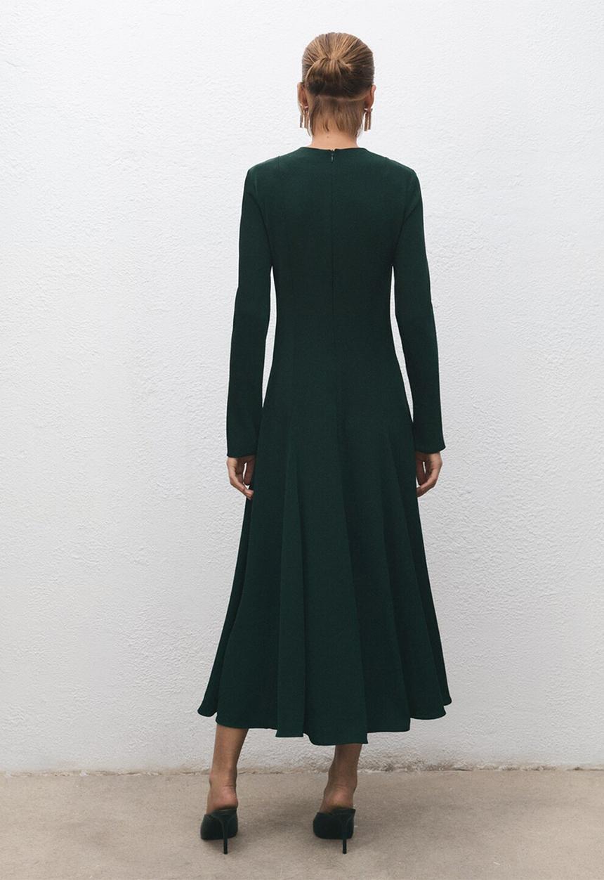 MANGO - Dress ruby - green