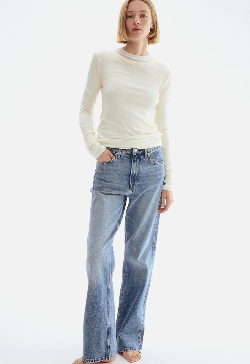 H&M - Bootcut high jeans -  denim blue 
