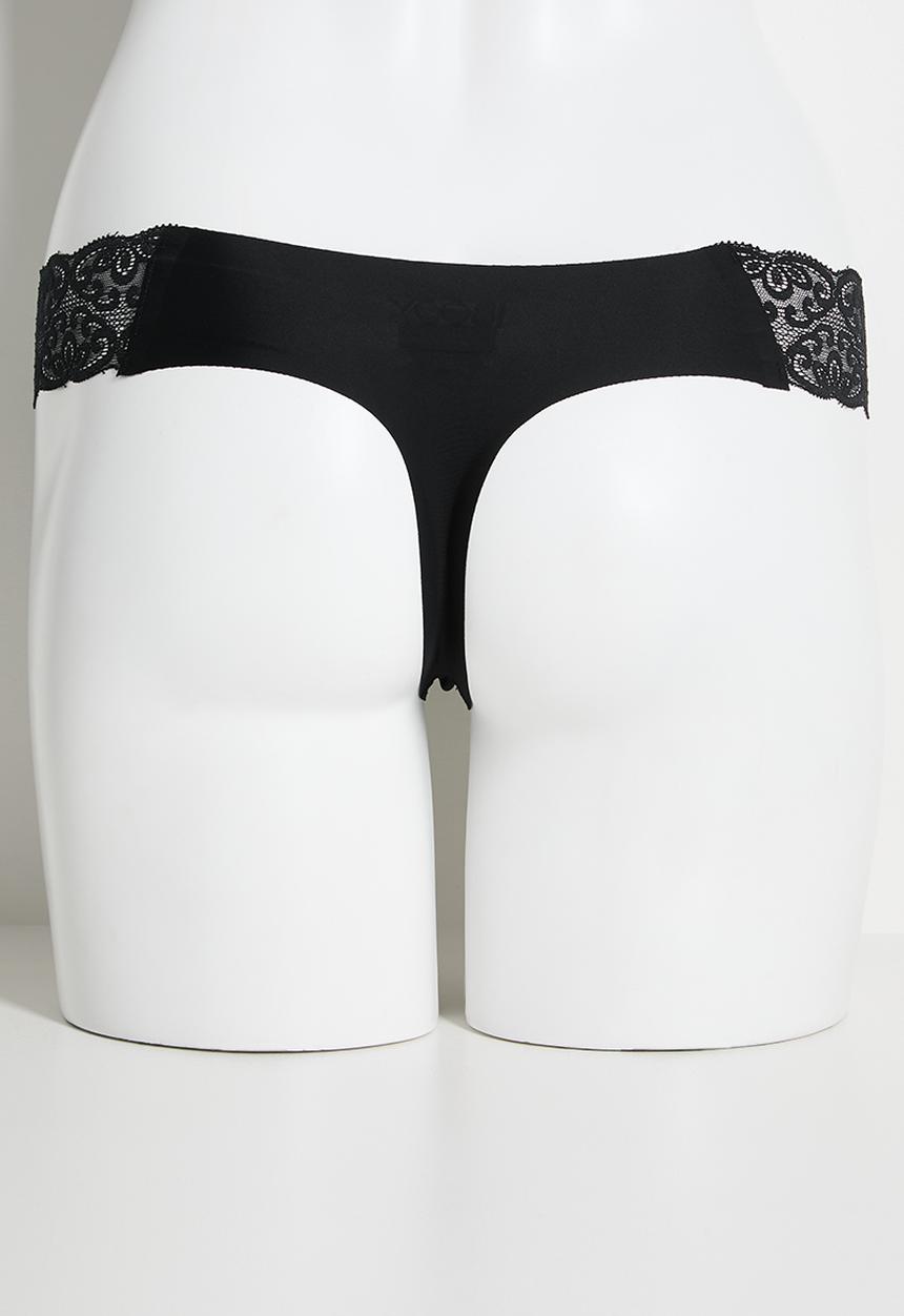 Cotton On - Party Pants Seamless G String 5 Pack - Black/Black/Frappe/Frappe/Cream
