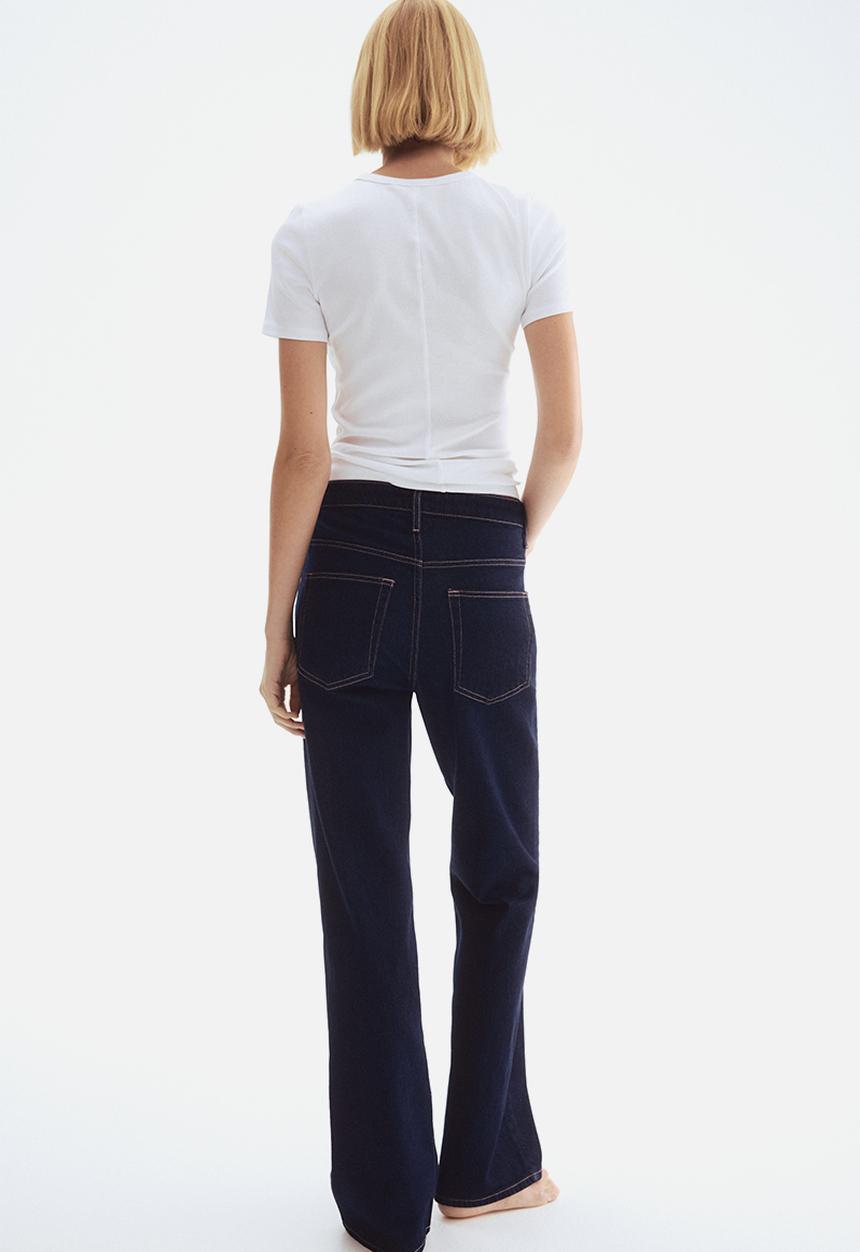 H&M - Bootcut high jeans - dark denim blue