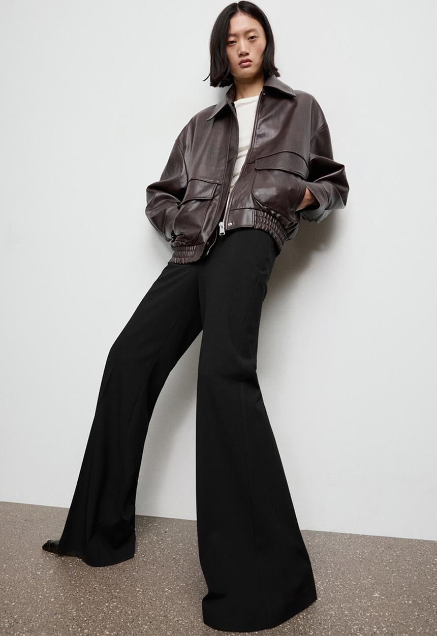 MANGO - Trousers fijis - black