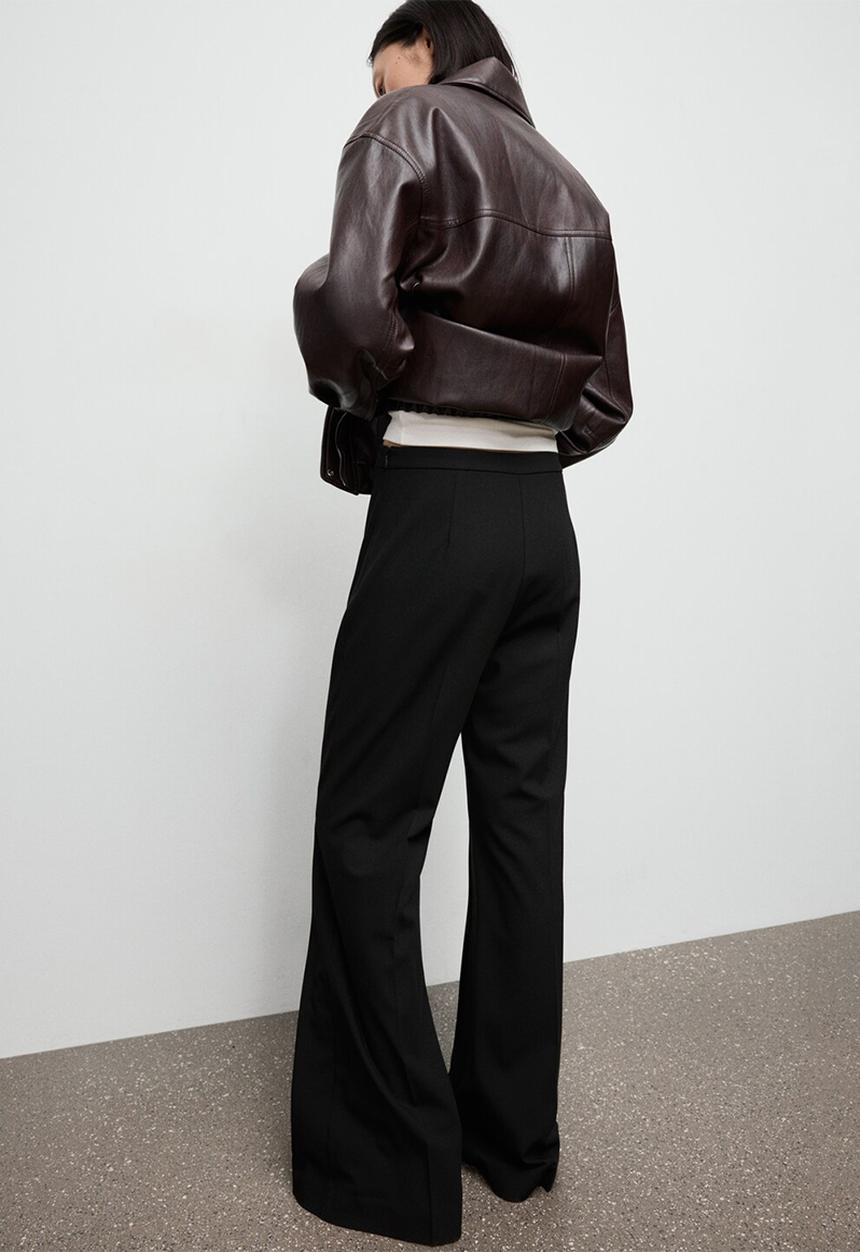MANGO - Trousers fijis - black