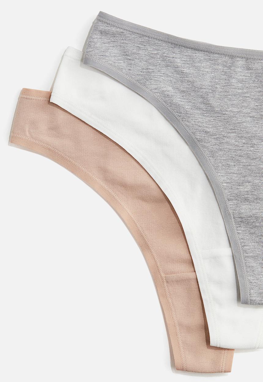 H&M - 3-Pack cotton thong briefs - multi 