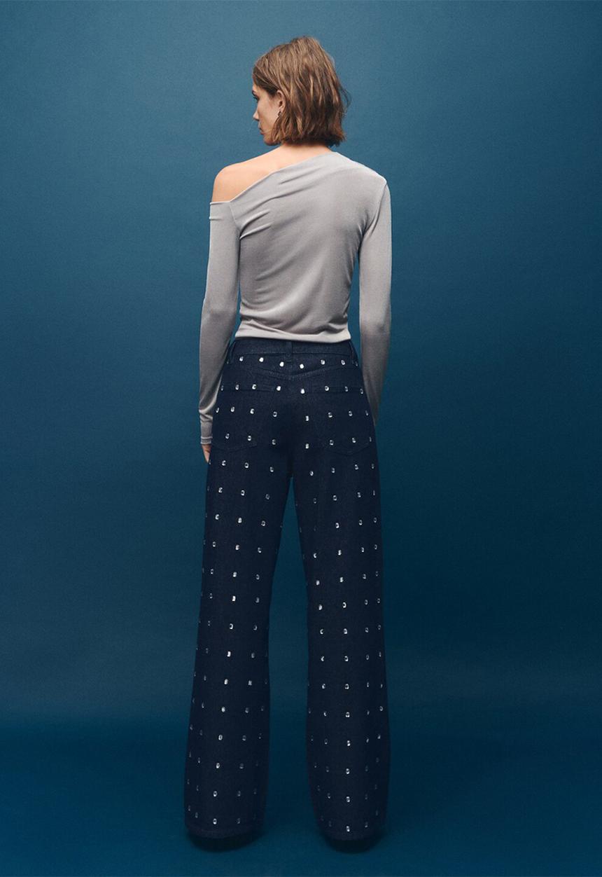 MANGO - Jeans leo - open blue