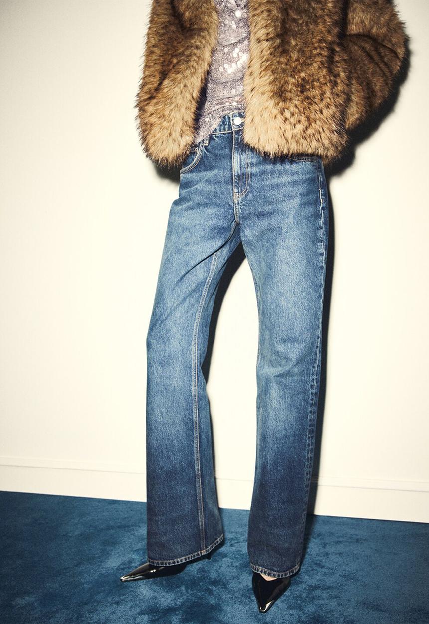 MANGO - Jeans selena - open blue
