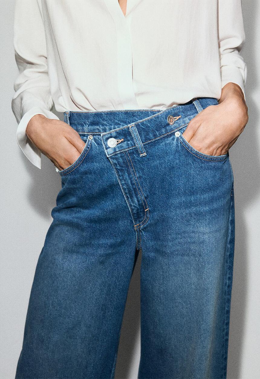 MANGO - Jeans malene - open blue