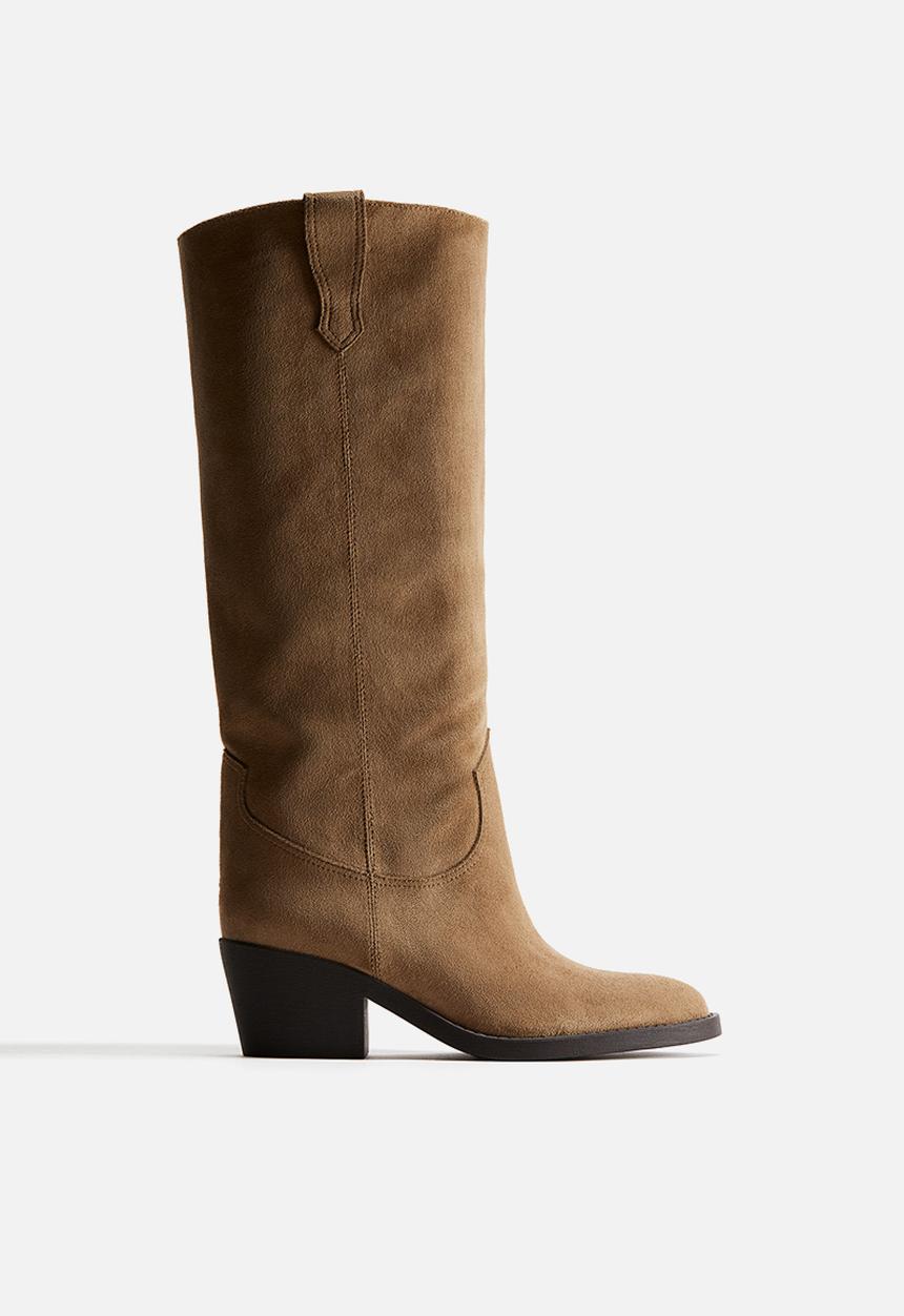 H&M - Knee-high cowboy boots - beige