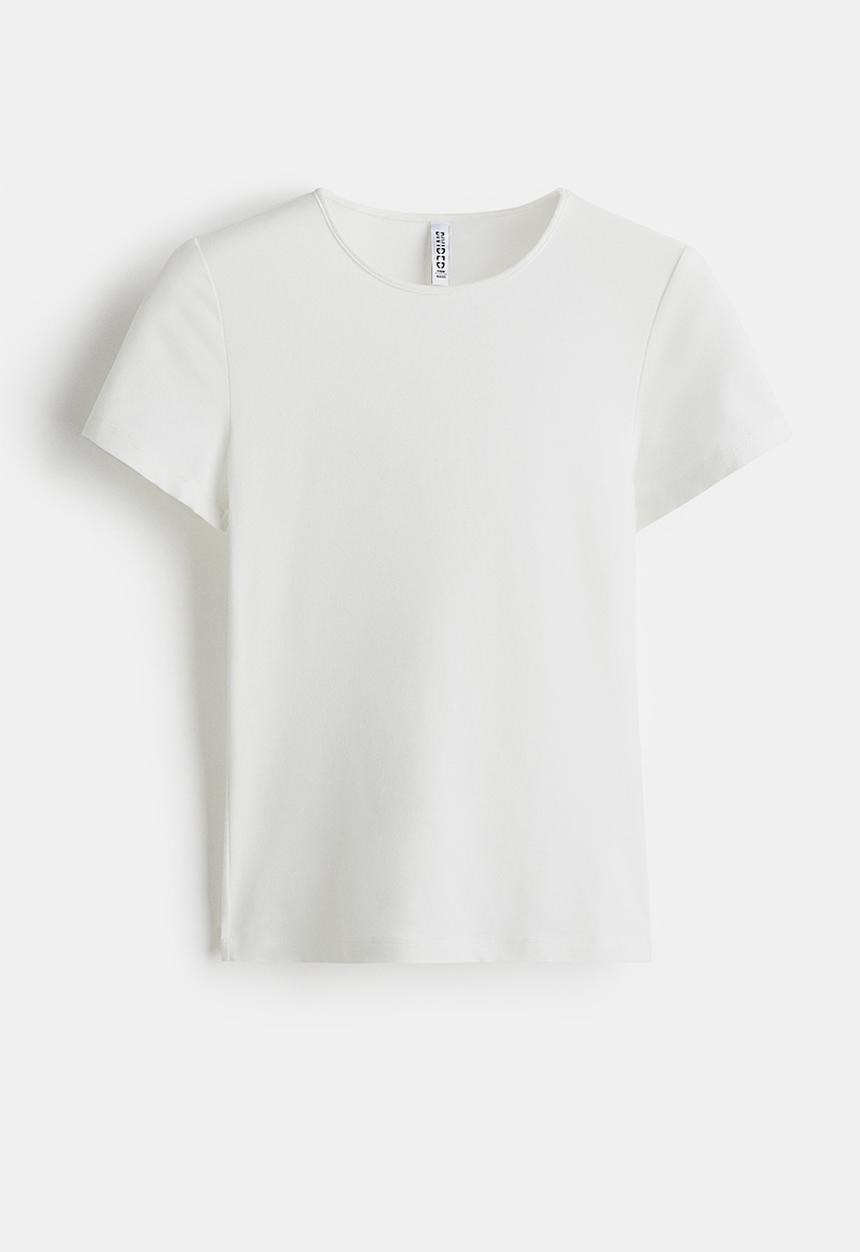 H&M - Microfibre T-shirt - white