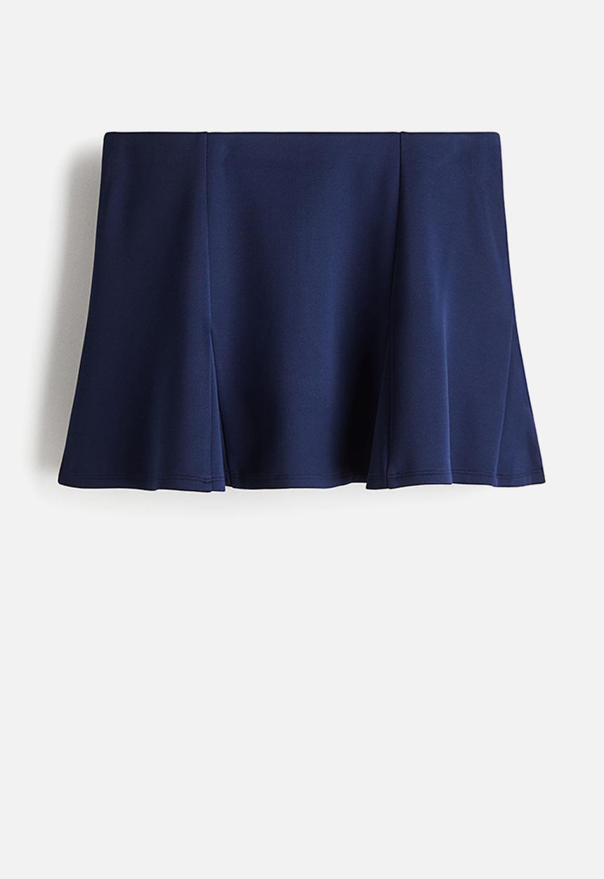 H&M - Pleated scuba skort - dark blue